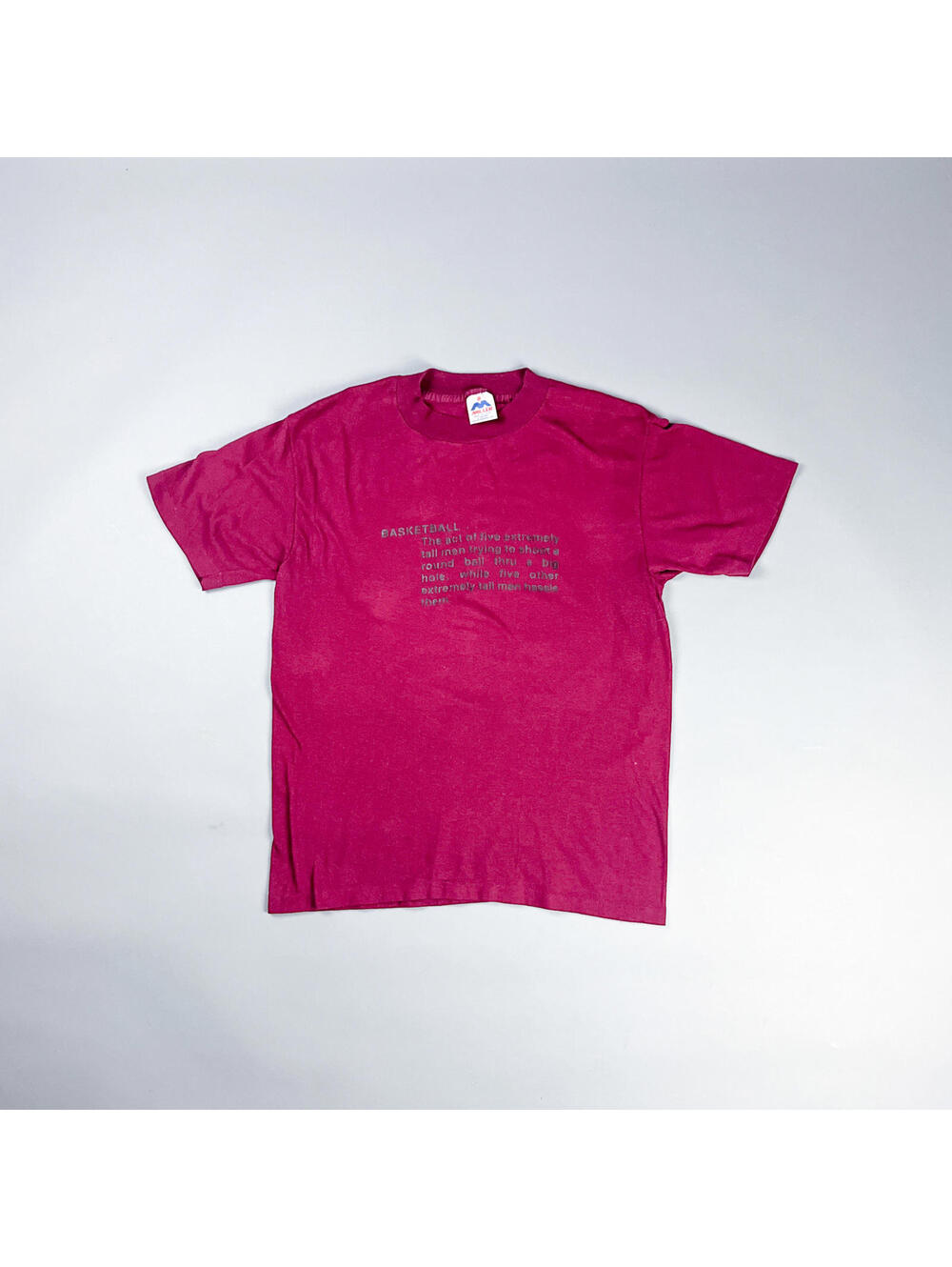 Vintage Graphic T-Shirt | 80's Burgundy Basketball Humorous T-Shirt